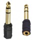 Good quality pvc two channel gold plated 6.35mm stereo male to 3.5mm female adaptor plug to jack RCA connector